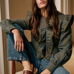 Sezane Axel Jacket Colchester Check - Size 14